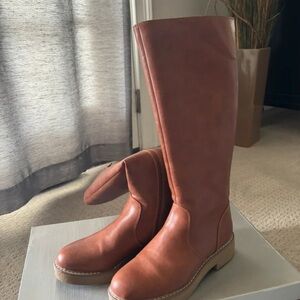 Target Women's Tall Cognac-Style Over-the-Knee Boots